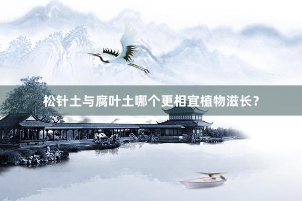 松针土与腐叶土哪个更相宜植物滋长？